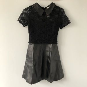 NWT Necessary Objects — Lace & Leather dress